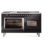 ILVE UP60FSNMPBKBLP Nostalgie II 60" Dual Fuel Range, main oven door opened
