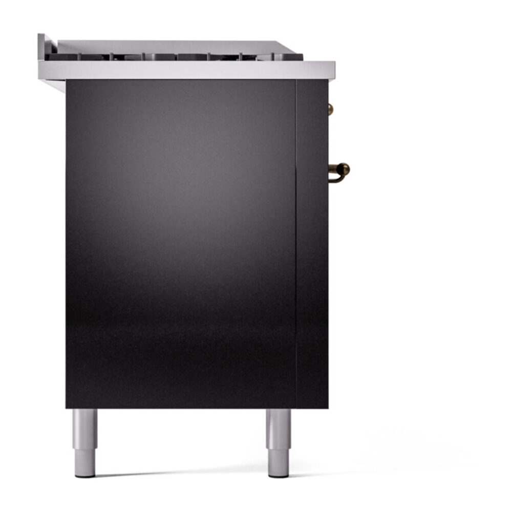 ILVE UP60FSNMPBKBLP Nostalgie II 60" Dual Fuel Range, left side view