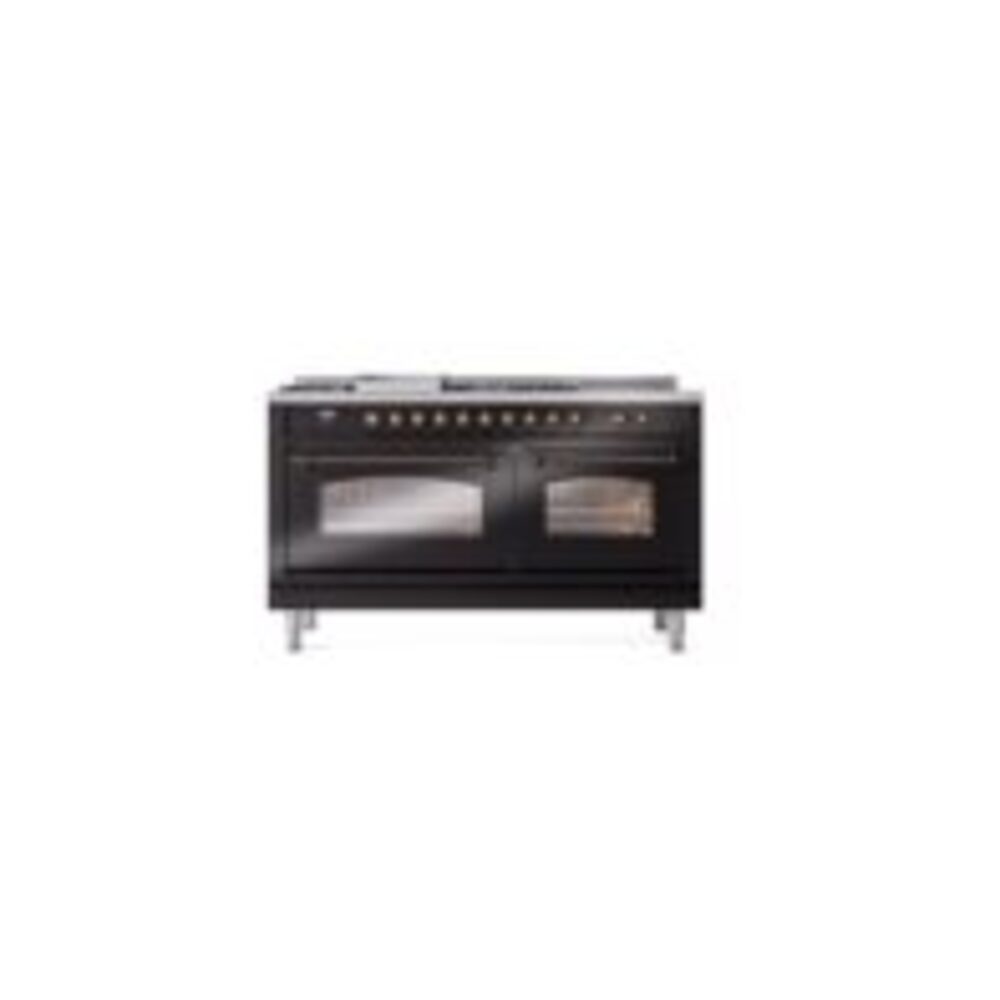 ILVE UP60FSNMPBKB Nostalgie II 60" Dual Fuel Range, front view