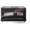 ILVE UP60FSNMPBKB Nostalgie II 60" Dual Fuel Range, drawer opened