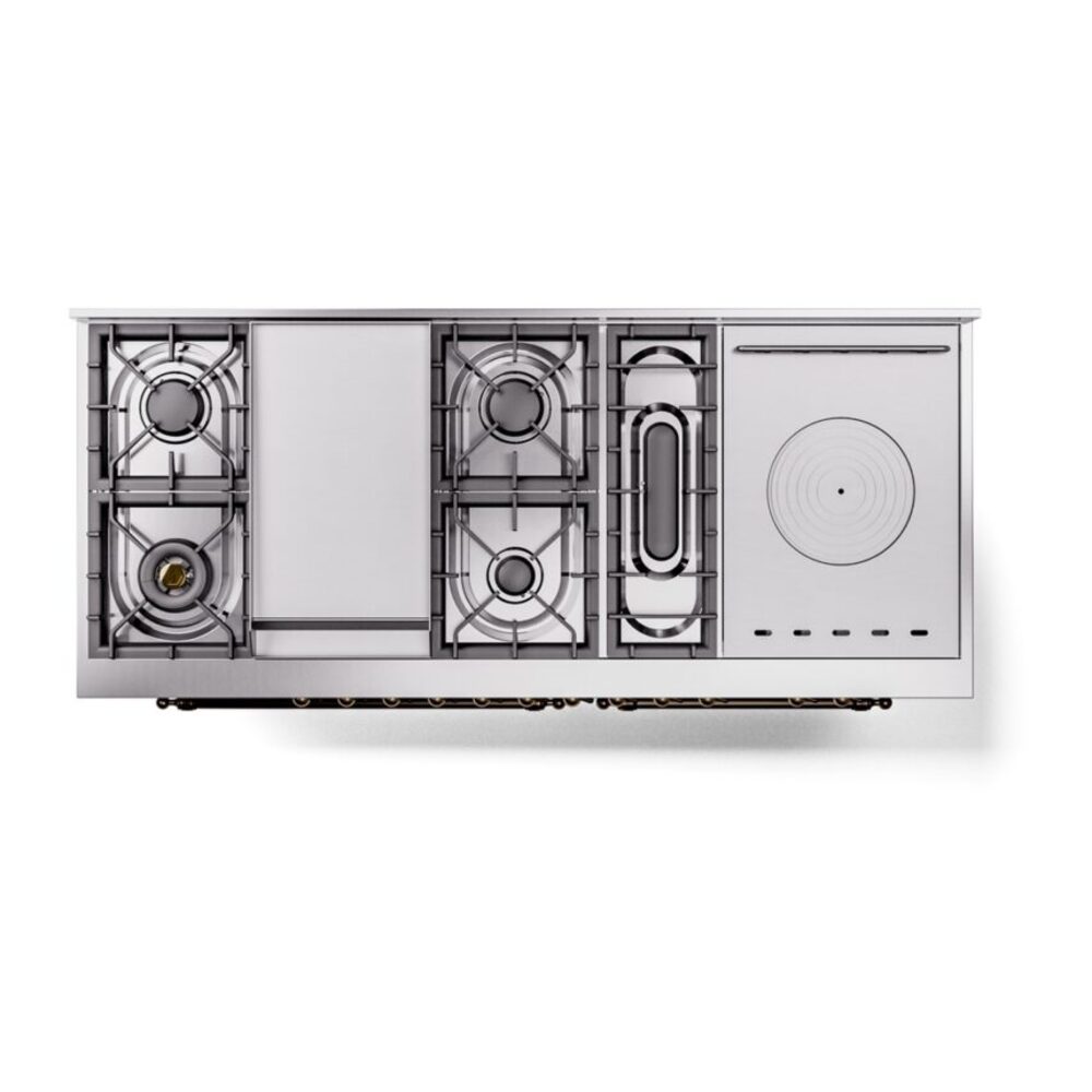 ILVE UP60FSNMPBKB Nostalgie II 60" Dual Fuel Range, top view