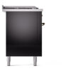 ILVE UP60FSNMPBKB Nostalgie II 60" Dual Fuel Range, left side view
