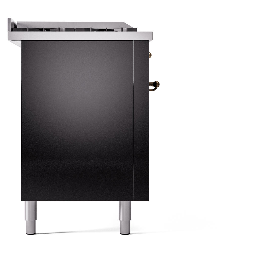 ILVE UP60FSNMPBKB Nostalgie II 60" Dual Fuel Range, left side view