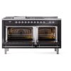 ILVE UP60FSNMPBKC Nostalgie II 60" Dual Fuel Range, oven doors opened