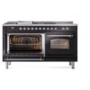ILVE UP60FSNMPBKC Nostalgie II 60" Dual Fuel Range, main oven door opened