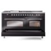 ILVE UP60FSNMPBKC Nostalgie II 60" Dual Fuel Range, drawer opened