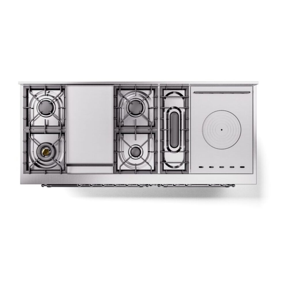 ILVE UP60FSNMPBKC Nostalgie II 60" Dual Fuel Range, top view
