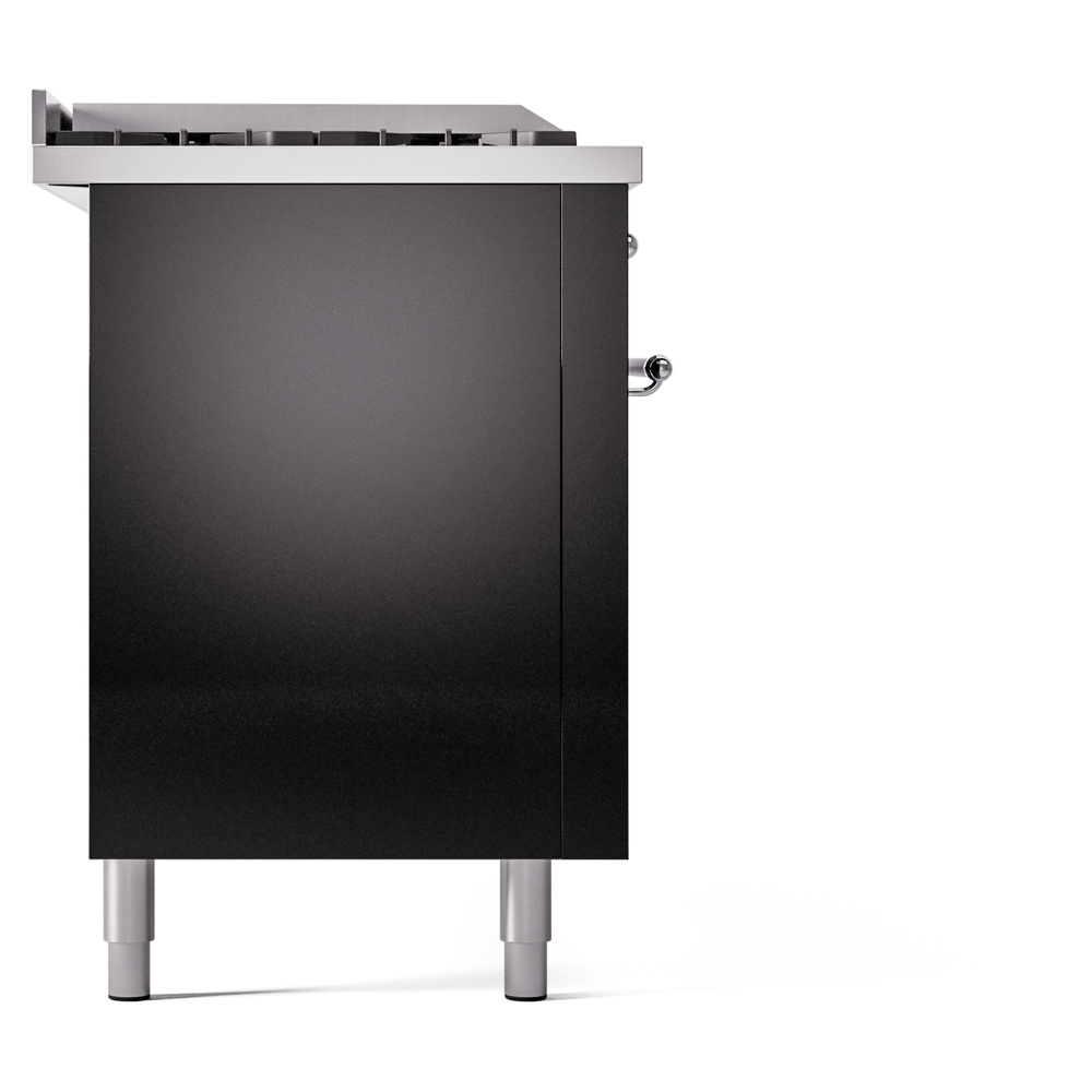 ILVE UP60FSNMPBKC Nostalgie II 60" Dual Fuel Range, left side view
