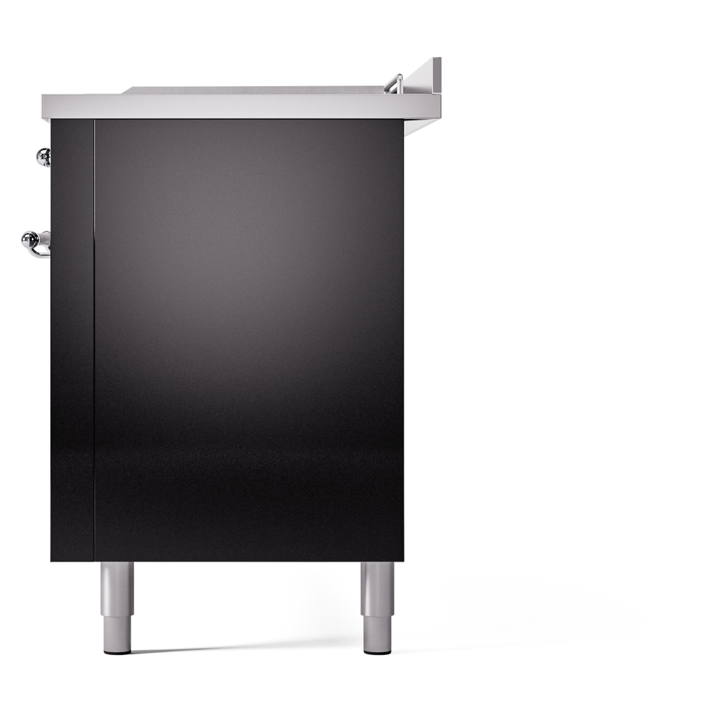 ILVE UP60FSNMPBKC Nostalgie II 60" Dual Fuel Range, right side view