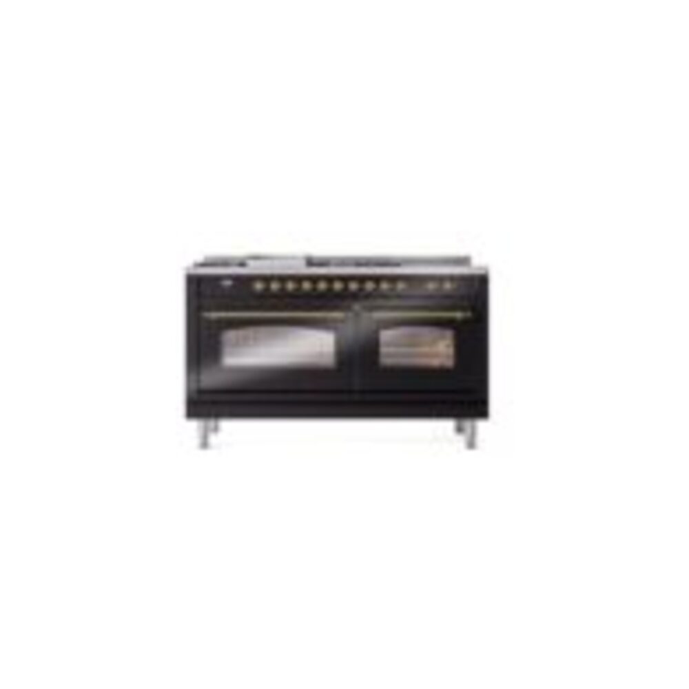 ILVE UP60FSNMPBKGLP Nostalgie II 60" Dual Fuel Range, front view