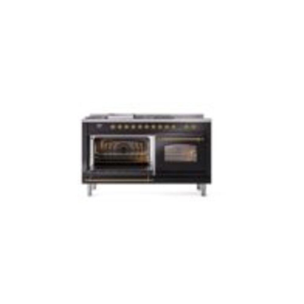 ILVE UP60FSNMPBKGLP Nostalgie II 60" Dual Fuel Range, main oven door opened