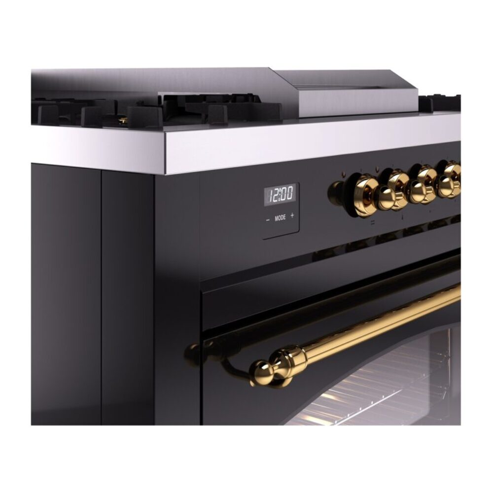 ILVE UP60FSNMPBKGLP Nostalgie II 60" Dual Fuel Range, details
