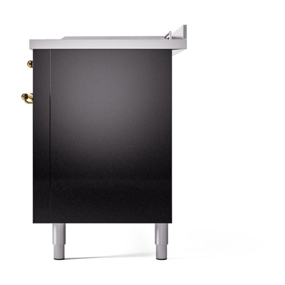 ILVE UP60FSNMPBKGLP Nostalgie II 60" Dual Fuel Range, right side view