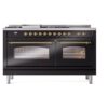 ILVE UP60FSNMPBKG Nostalgie II 60" Dual Fuel Range, front view