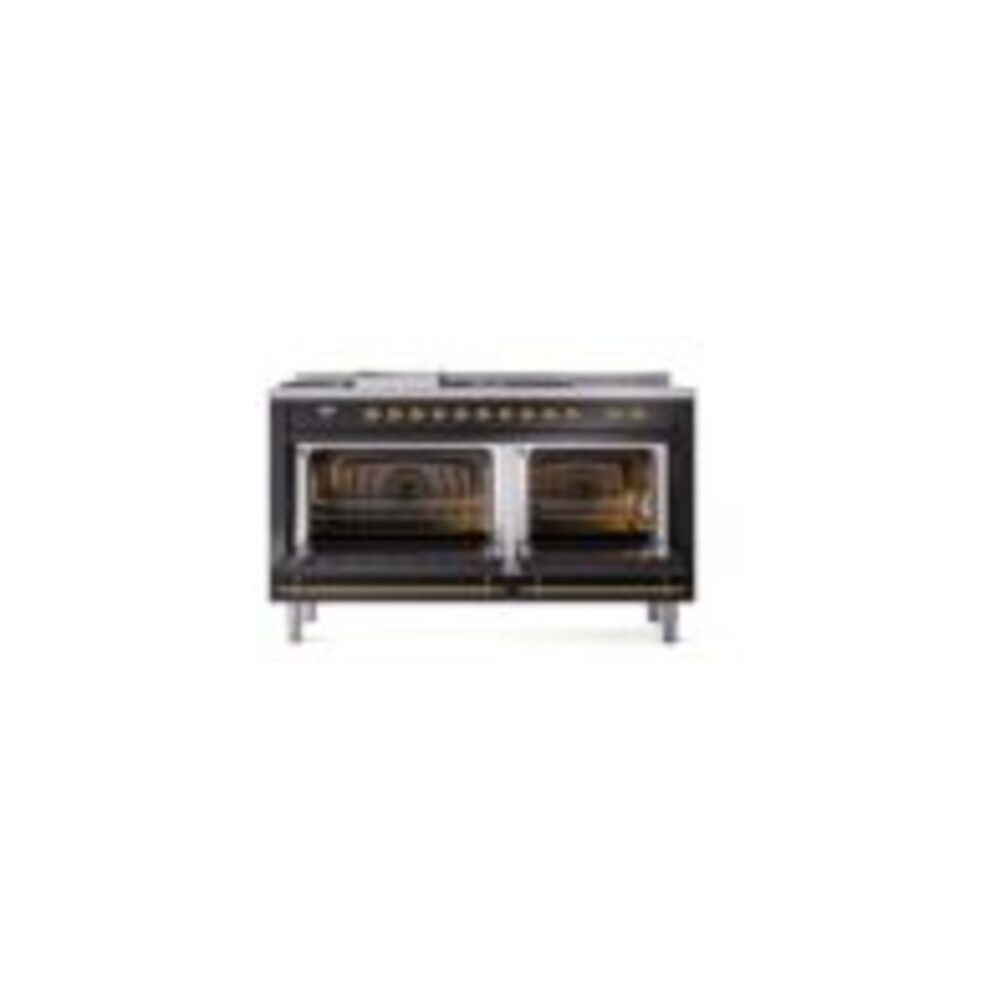 ILVE UP60FSNMPBKG Nostalgie II 60" Dual Fuel Range, oven doors opened