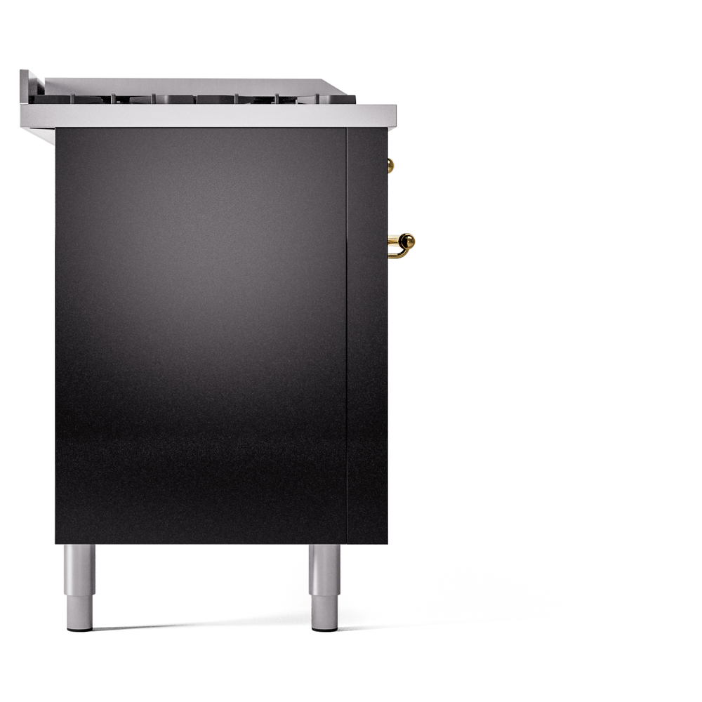 ILVE UP60FSNMPBKG Nostalgie II 60" Dual Fuel Range, left side view