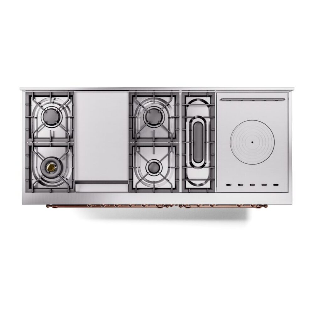 ILVE UP60FSNMPBKPLP Nostalgie II 60" Dual Fuel Range, top view