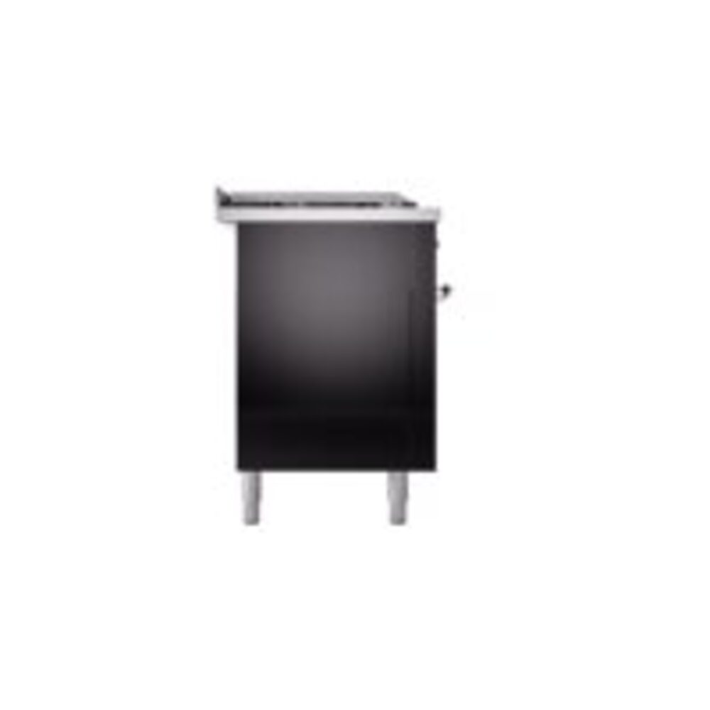 ILVE UP60FSNMPBKPLP Nostalgie II 60" Dual Fuel Range, left side view
