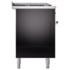 ILVE UP60FSNMPBKPLP Nostalgie II 60" Dual Fuel Range, left side view