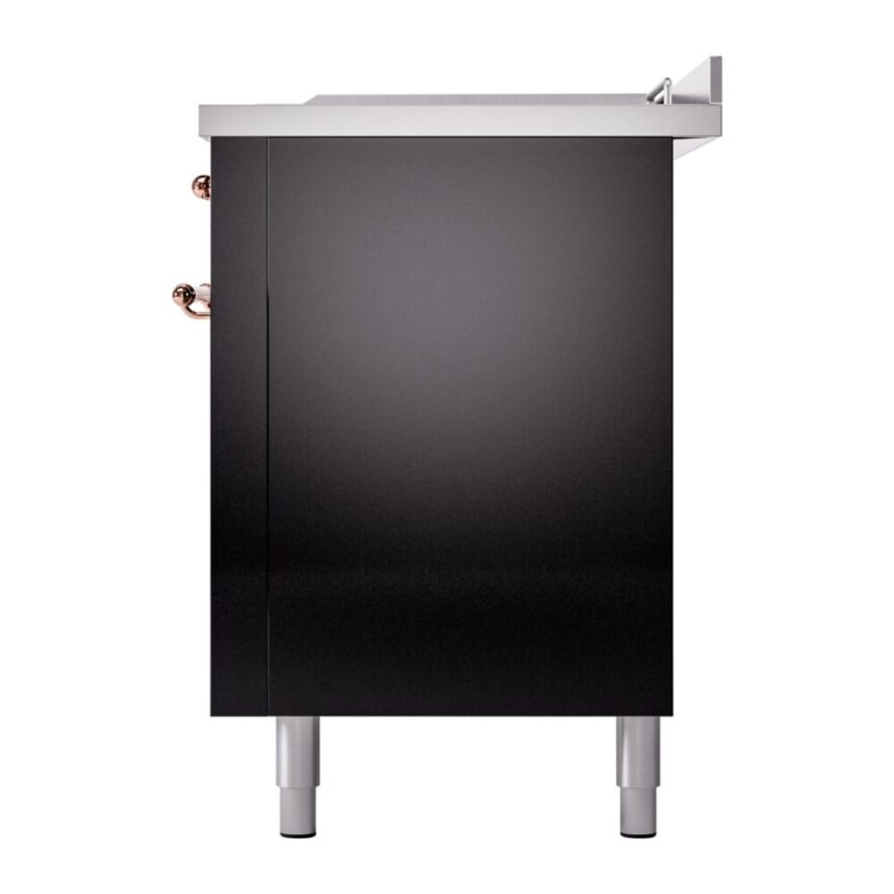 ILVE UP60FSNMPBKPLP Nostalgie II 60" Dual Fuel Range, right side view