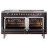 ILVE UP60FSNMPBKP Nostalgie II 60" Dual Fuel Range, oven doors opened
