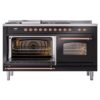 ILVE UP60FSNMPBKP Nostalgie II 60" Dual Fuel Range, main oven door opened