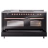 ILVE UP60FSNMPBKP Nostalgie II 60" Dual Fuel Range, drawer opened
