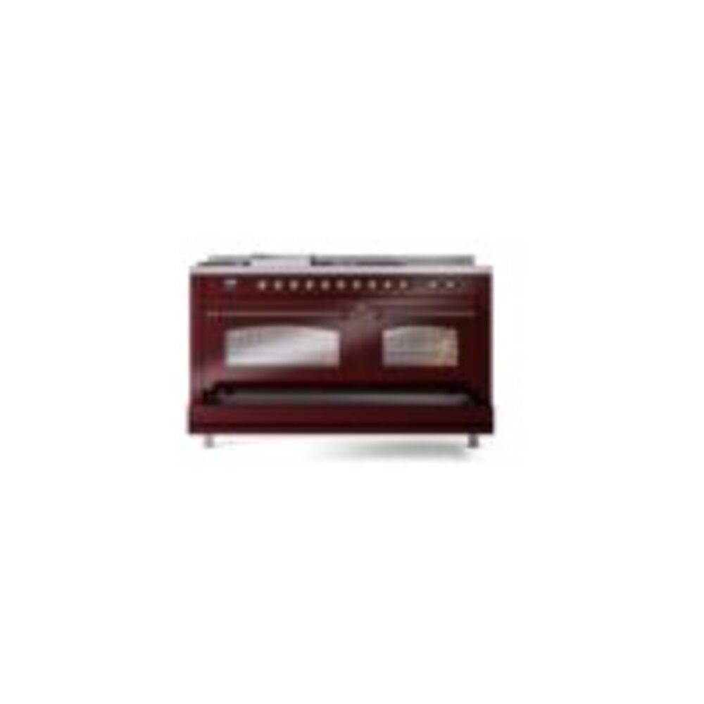 ILVE UP60FSNMPBUBLP Nostalgie II 60" Dual Fuel Range, drawer opened