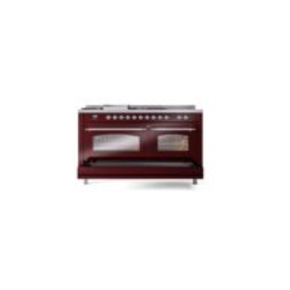 ILVE UP60FSNMPBUCLP Nostalgie II 60" Dual Fuel Range, drawer opened