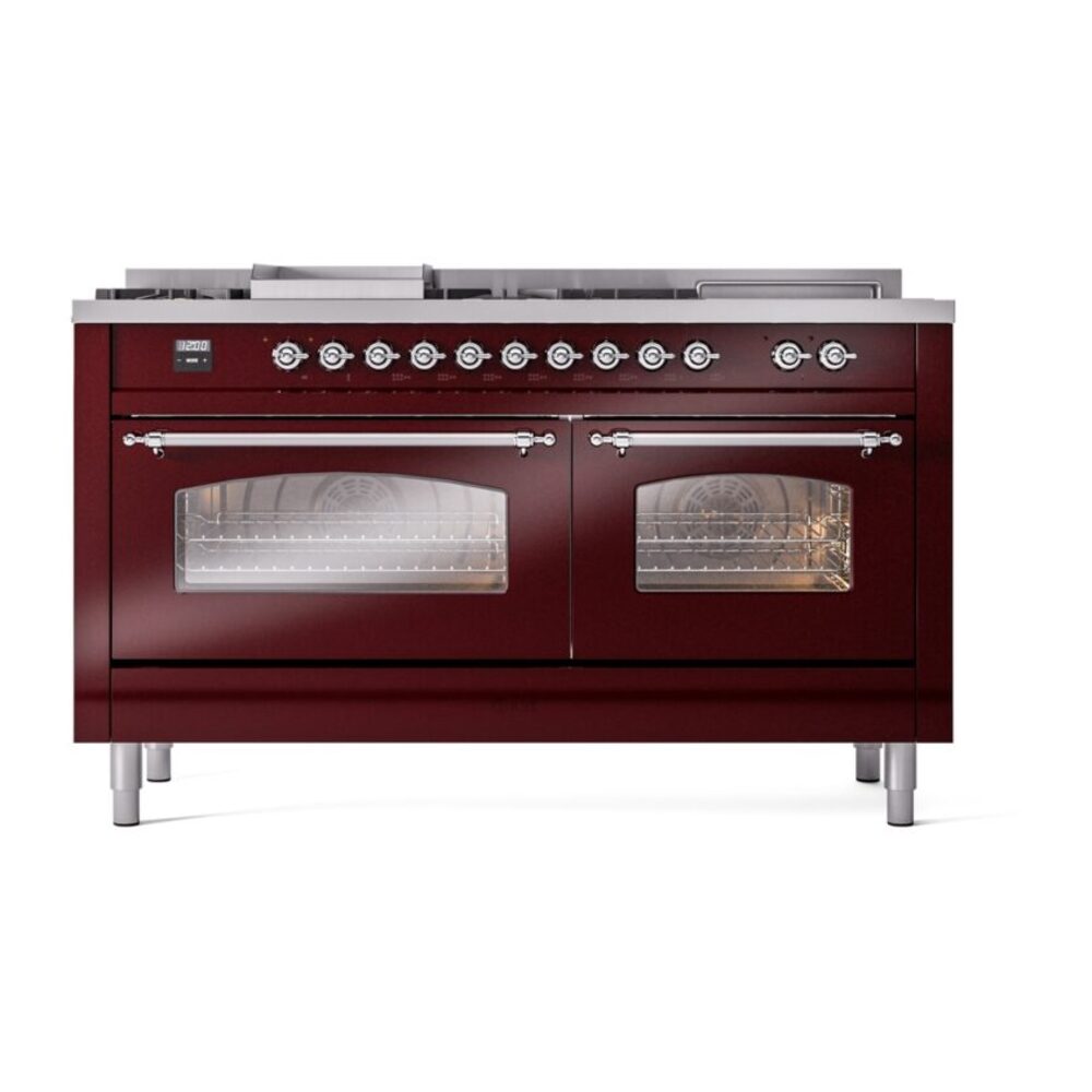 ILVE UP60FSNMPBUC Nostalgie II 60" Dual Fuel Range, front view