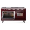 ILVE UP60FSNMPBUC Nostalgie II 60" Dual Fuel Range, side oven door opened