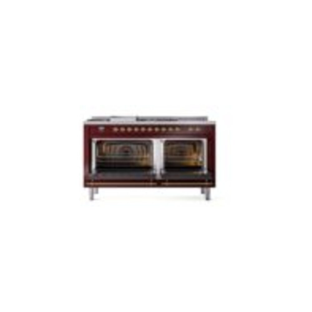 ILVE UP60FSNMPBUGLP Nostalgie II 60" Dual Fuel Range, oven doors opened