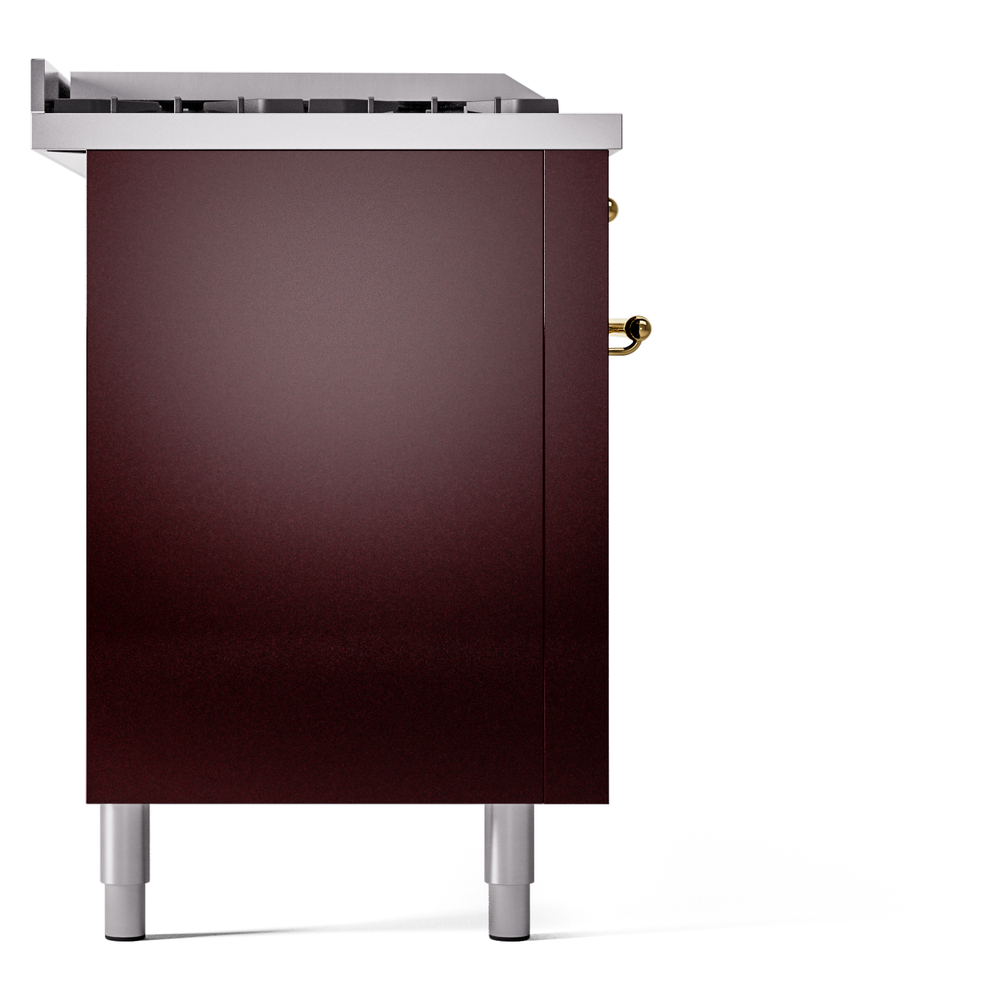 ILVE UP60FSNMPBUGLP Nostalgie II 60" Dual Fuel Range, left side view