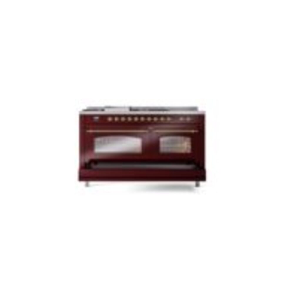 ILVE UP60FSNMPBUG Nostalgie II 60" Dual Fuel Range, drawer opened