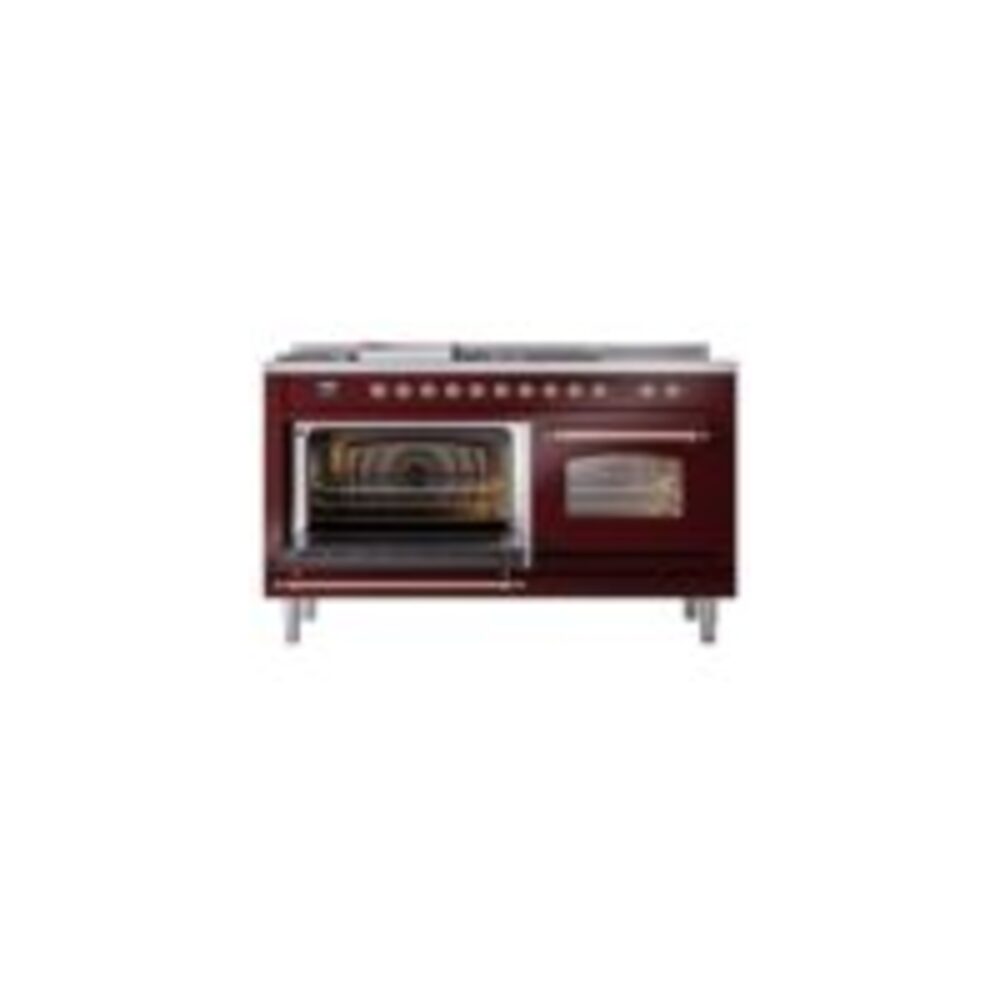 ILVE UP60FSNMPBUP Nostalgie II 60" Dual Fuel Range, main oven door opened