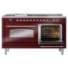 ILVE UP60FSNMPBUP Nostalgie II 60" Dual Fuel Range, side oven door opened