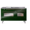 ILVE UP60FSNMPEGBLP Nostalgie II 60" Dual Fuel Range, front view