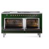 ILVE UP60FSNMPEGBLP Nostalgie II 60" Dual Fuel Range, oven doors opened