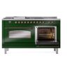 ILVE UP60FSNMPEGBLP Nostalgie II 60" Dual Fuel Range, side oven door opened