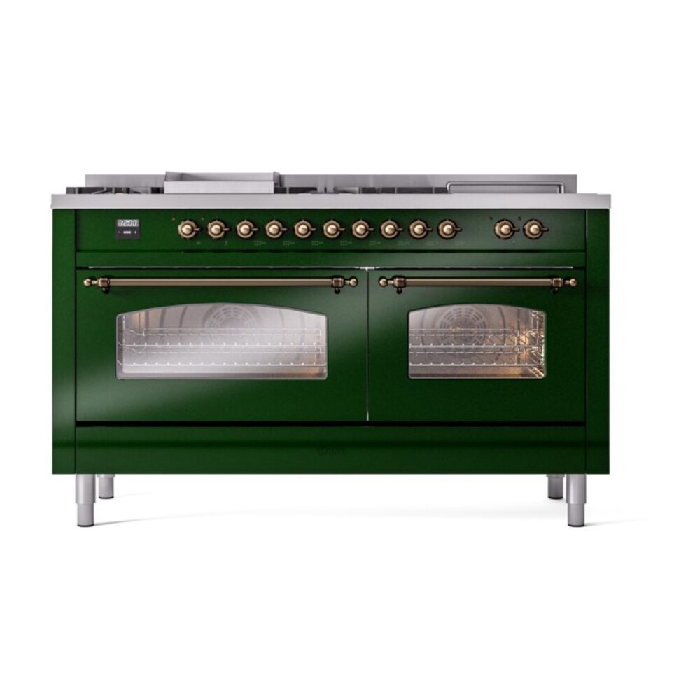 ILVE UP60FSNMPEGB Nostalgie II 60" Dual Fuel Range, front view