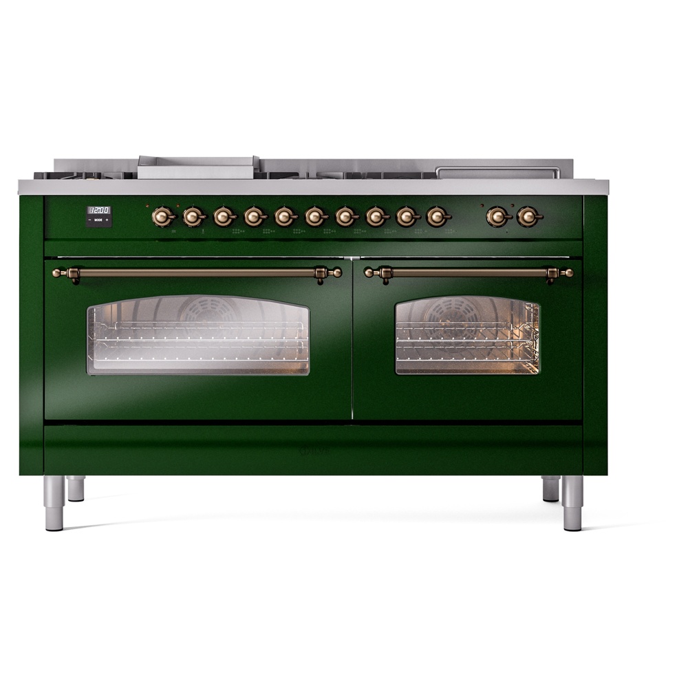 ILVE UP60FSNMPEGB Nostalgie II 60" Dual Fuel Range, front view