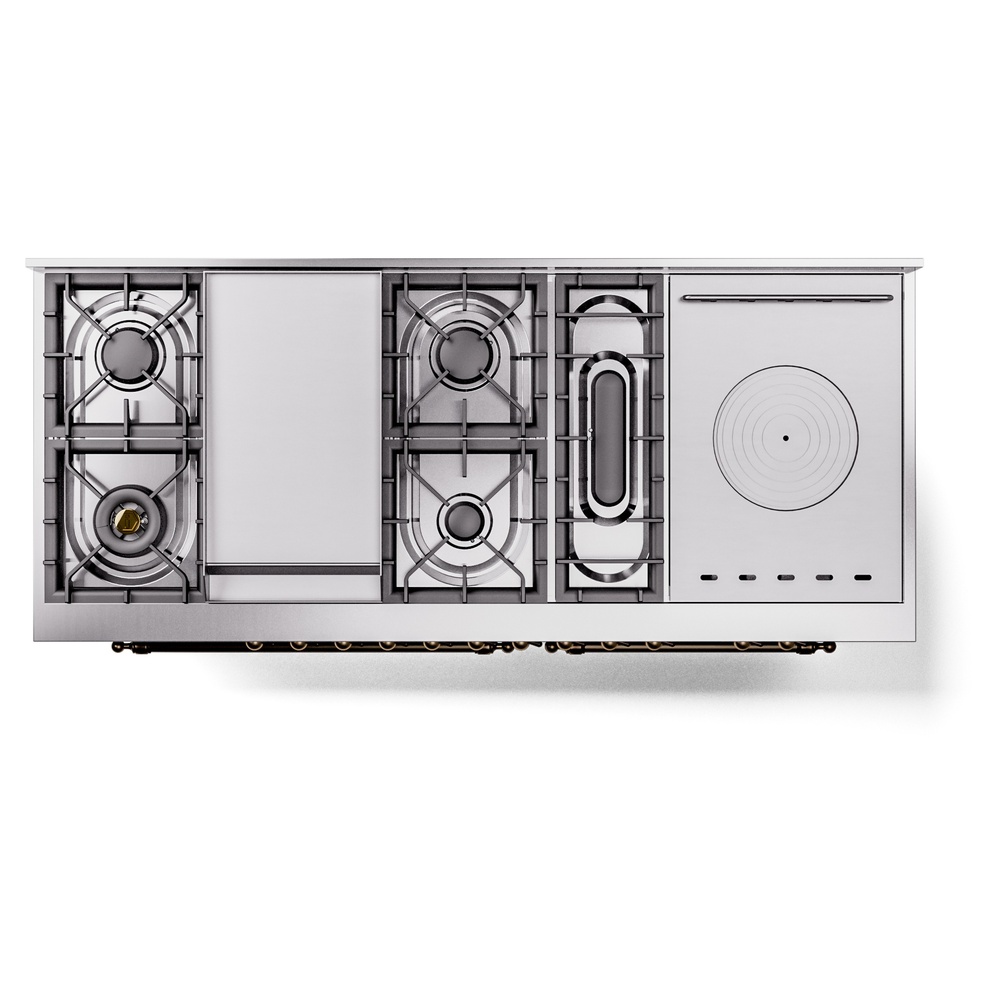 ILVE UP60FSNMPEGB Nostalgie II 60" Dual Fuel Range, top view
