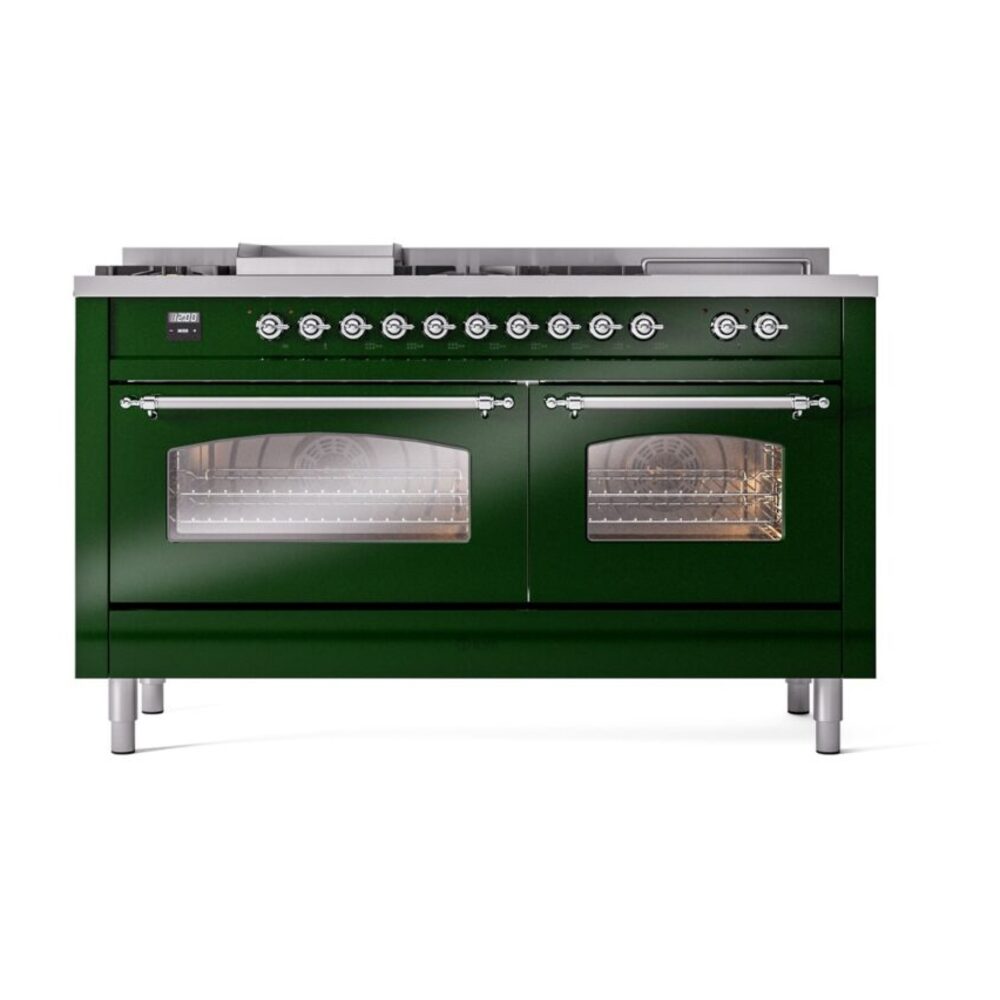 ILVE UP60FSNMPEGCLP Nostalgie II 60" Dual Fuel Range, front view