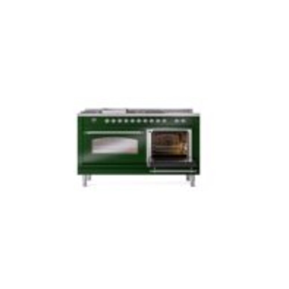 ILVE UP60FSNMPEGC Nostalgie II 60" Dual Fuel Range, side oven door opened