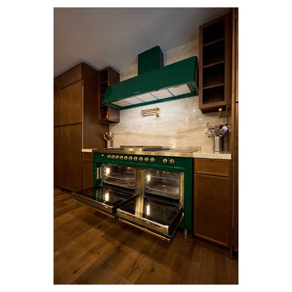 ILVE UP60FSNMPEGGLP oven doors opened with hood