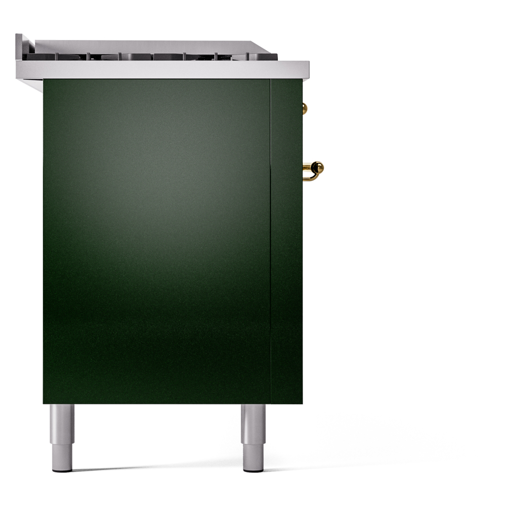 ILVE UP60FSNMPEGGLP Nostalgie II 60" Dual Fuel Range, left side view