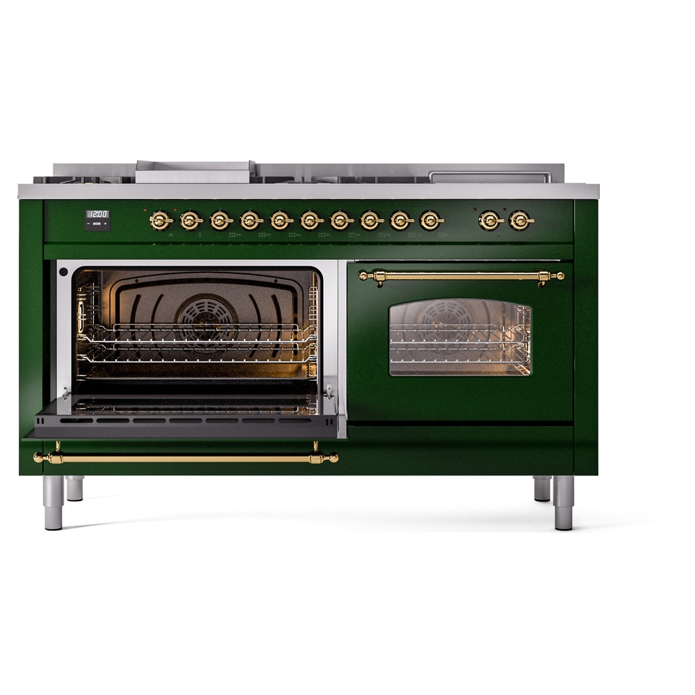 ILVE UP60FSNMPEGG Nostalgie II 60" Dual Fuel Range, main oven door opened