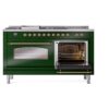 ILVE UP60FSNMPEGG Nostalgie II 60" Dual Fuel Range, side oven door opened