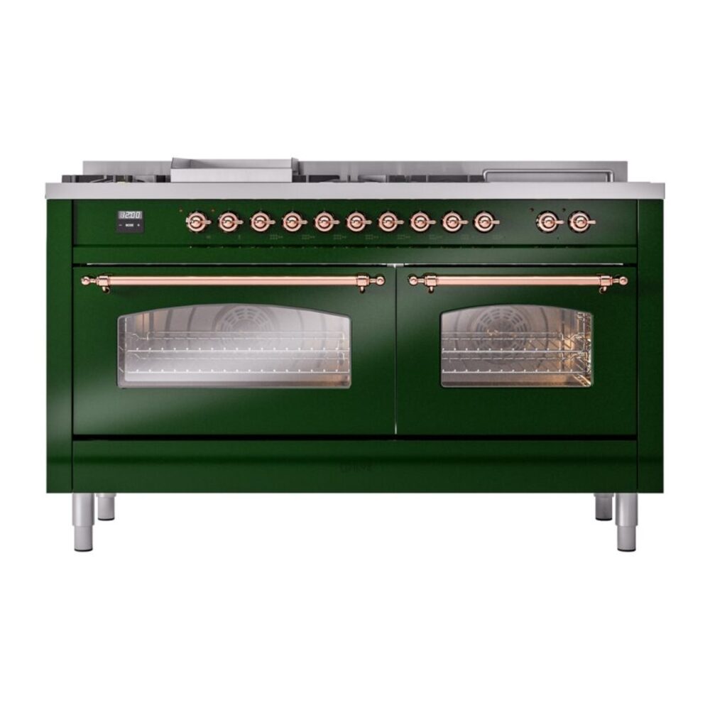 ILVE UP60FSNMPEGPLP Nostalgie II 60" Dual Fuel Range, front view