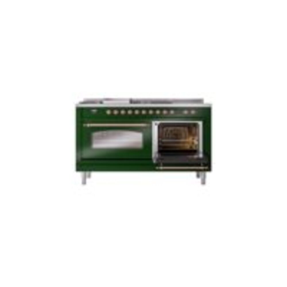 ILVE UP60FSNMPEGPLP Nostalgie II 60" Dual Fuel Range, side oven door opened